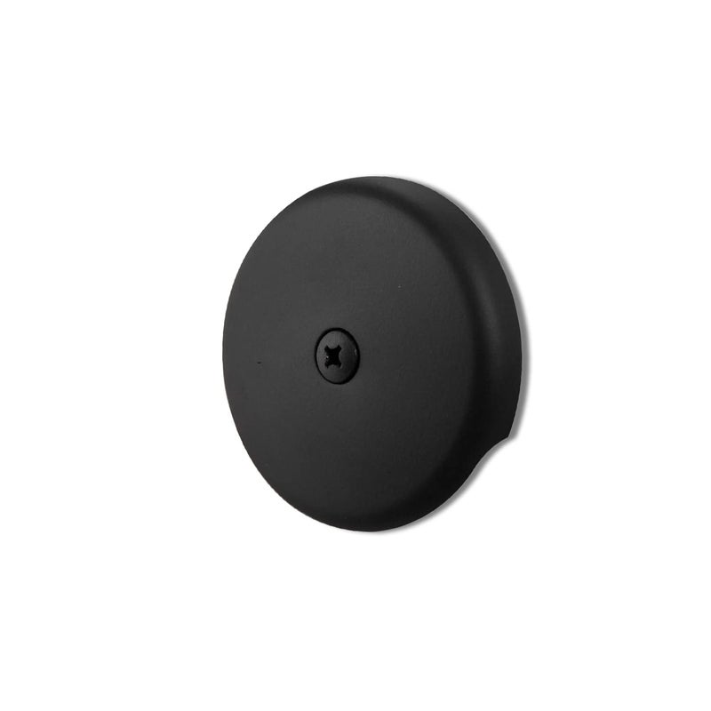 CalcMetal Single Hole Bathtub Drain Overflow Plate with One Matching Screws Easy to Install Matte Black