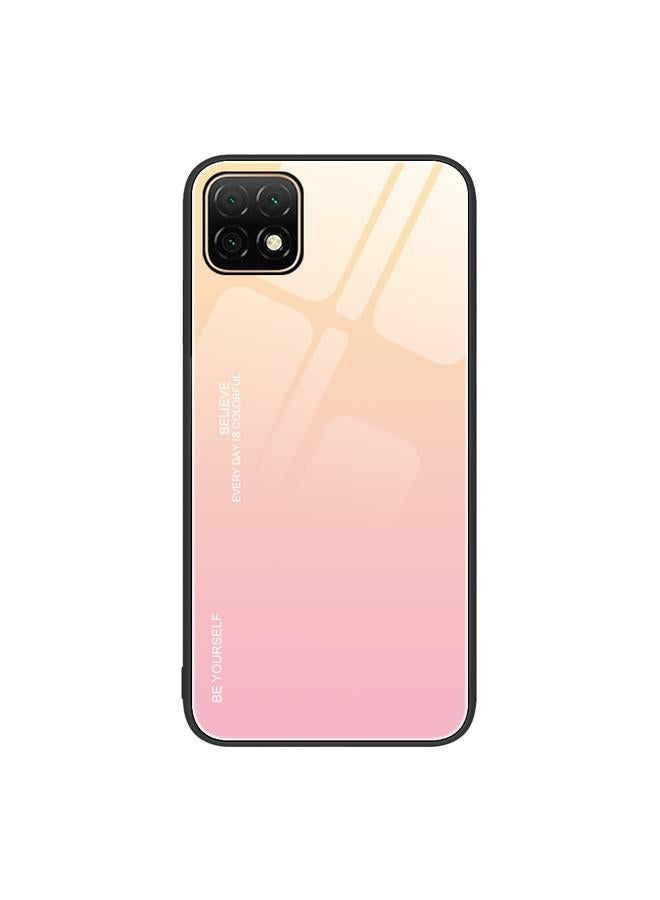 اس-توب جراب لهاتف Huawei Enjoy 20 5G، جراب زجاجي متدرج الألوان - Image 1