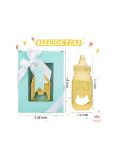 Party with Emma 12 Pieces Baby Shower Bottle Opener Popping  Feeder Shaped Bottle Opener for Guests (Blue)  - Image 2