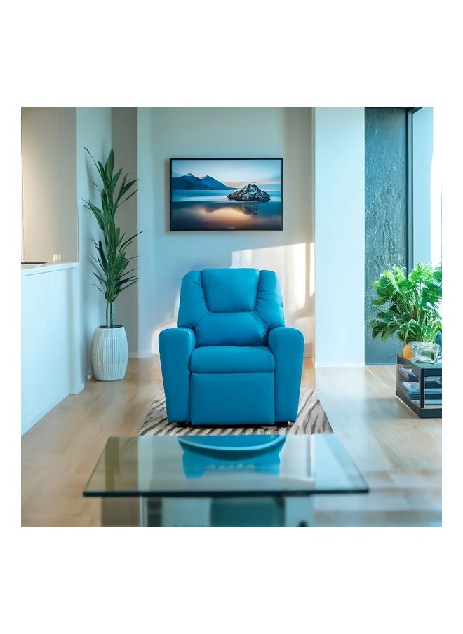 Micasa - Elegant and Modern Design Recliner for kids with Push Back Seat Sky Blue 69 x 55 x 62 cm SX-81408 SKY BLUE - Image 1