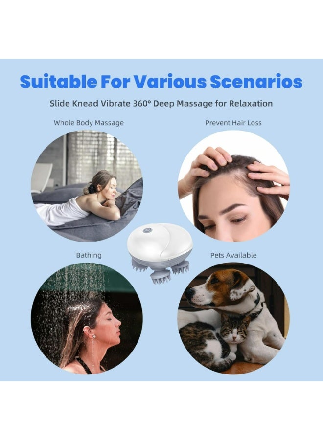 UMIXPRO Electric Head Scalp Massager, 4 Detachable Claws, 3 Speeds, IPX6 Waterproof, Rechargeable for Hair Growth, Stress & Body Relaxation - Image 3