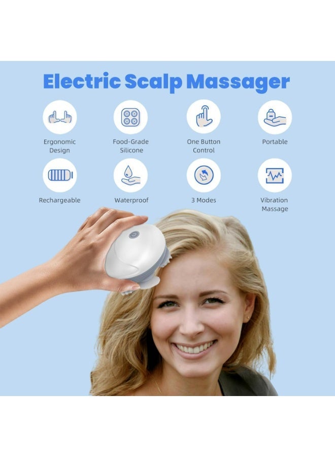 UMIXPRO Electric Head Scalp Massager, 4 Detachable Claws, 3 Speeds, IPX6 Waterproof, Rechargeable for Hair Growth, Stress & Body Relaxation - Image 4