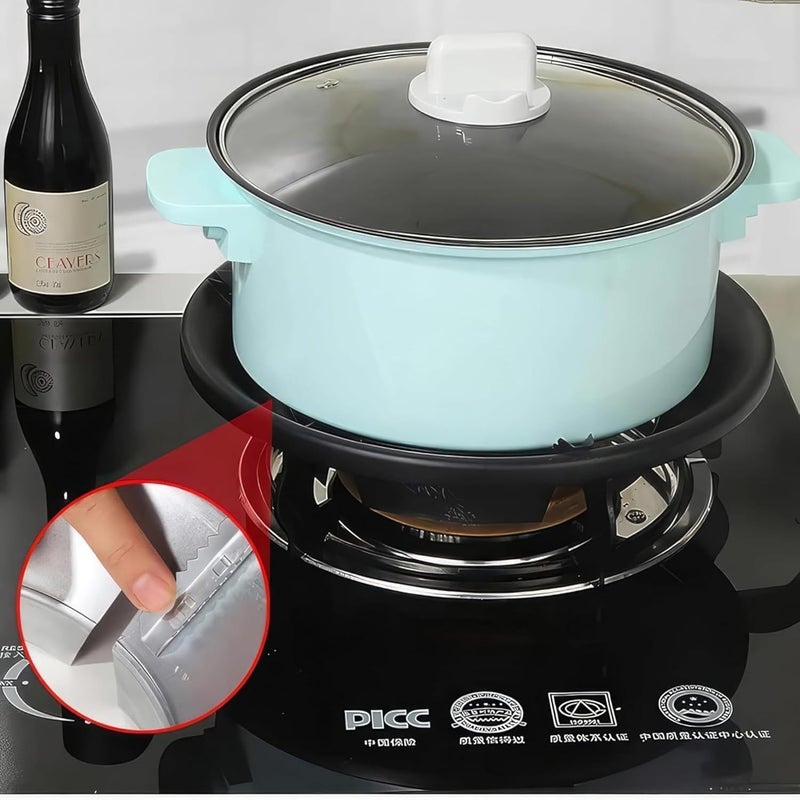 ARRM Black Gas Saver Ring Stand EnergySaving Stove Ring for Efficient Cooking and Gas ConsumptionChula BurnerGas Saver Jali Ring Fire Windproof Energy StandPack of 1 3 Black - Image 3