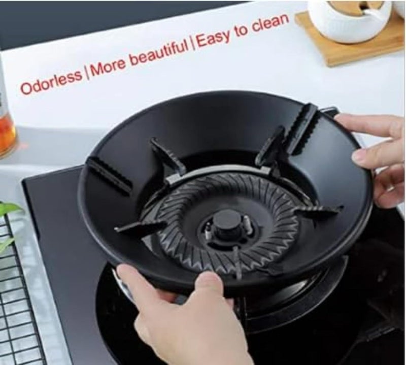 ARRM Black Gas Saver Ring Stand EnergySaving Stove Ring for Efficient Cooking and Gas ConsumptionChula BurnerGas Saver Jali Ring Fire Windproof Energy StandPack of 1 3 Black - Image 4