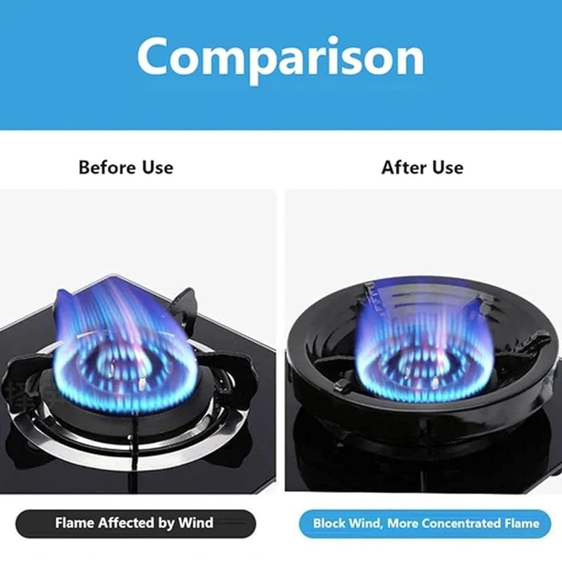 ARRM Black Gas Saver Ring Stand EnergySaving Stove Ring for Efficient Cooking and Gas ConsumptionChula BurnerGas Saver Jali Ring Fire Windproof Energy StandPack of 1 3 Black - Image 5