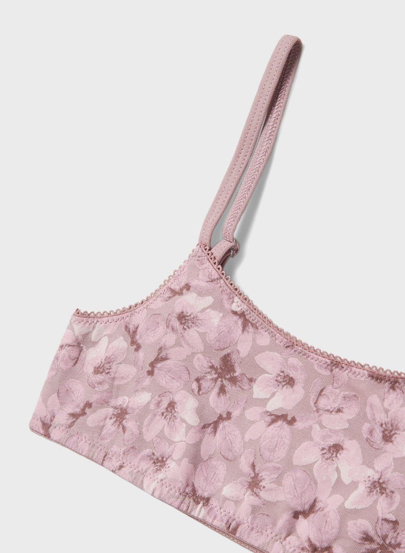 نيم ات توب بطبعة زهور للأطفال - قطعتين - Image 4