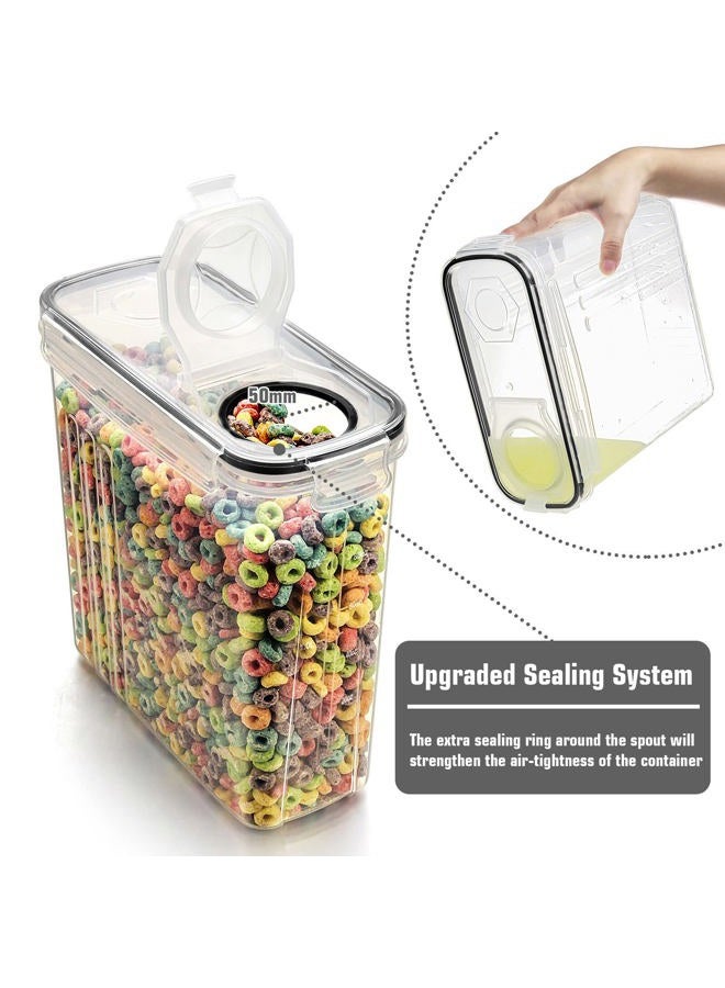 Wildone 8 x 2.5L Capacity Cereal & Dry Food Airtight Containers for Sugar, Flour etc - Black Leak Proof Lids - Image 4