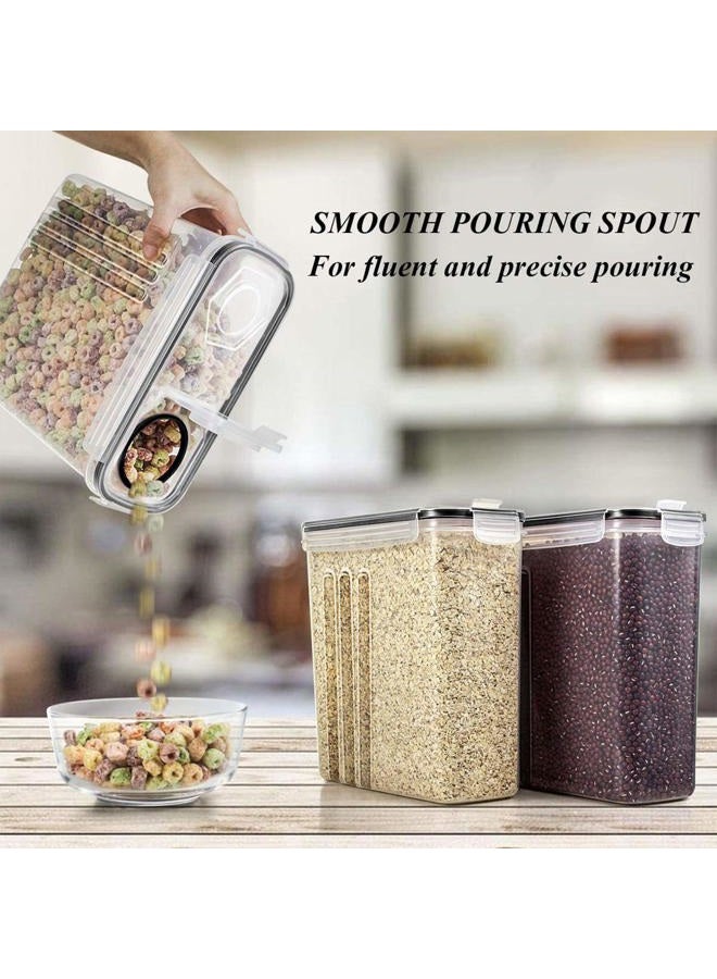Wildone 8 x 2.5L Capacity Cereal & Dry Food Airtight Containers for Sugar, Flour etc - Black Leak Proof Lids - Image 5