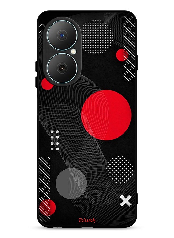 Tolwak Huawei Nova Y73 Protective Case Cover Round And Cross Shape Pattern