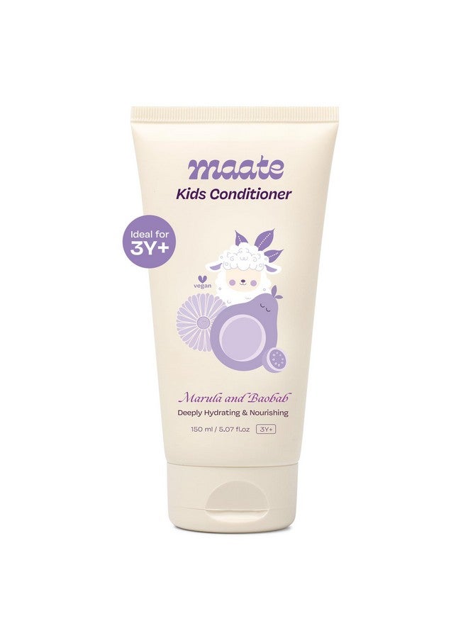 Maate Marula & Baobab Kids Conditioner 150 ml | For Curly & Frizzy Hair | Naturally Nourishes and Hydrates Hair | Enriched With Coconut & Olive Oil | Vegan | Tangle-Free | For Kid 3 Years and Older - Image 2