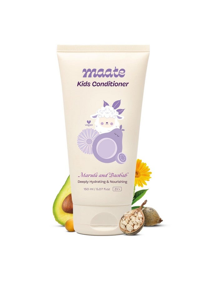 Maate Marula & Baobab Kids Conditioner 150 ml | For Curly & Frizzy Hair | Naturally Nourishes and Hydrates Hair | Enriched With Coconut & Olive Oil | Vegan | Tangle-Free | For Kid 3 Years and Older - Image 1