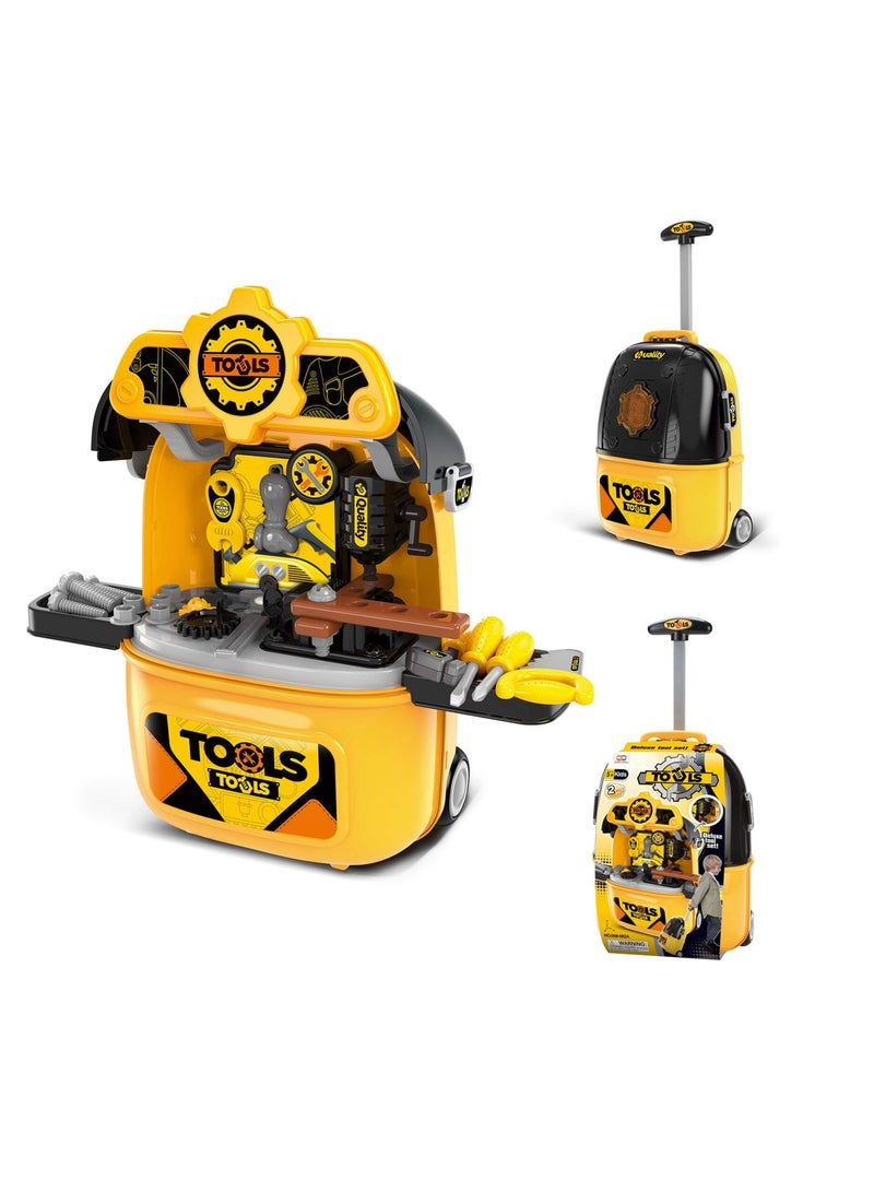 2 in 1 Trolley Pretend Play Tools Set Kit Toy For Kids Educational Toy - Image 2