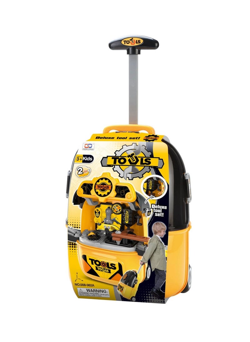 2 in 1 Trolley Pretend Play Tools Set Kit Toy For Kids Educational Toy - Image 3