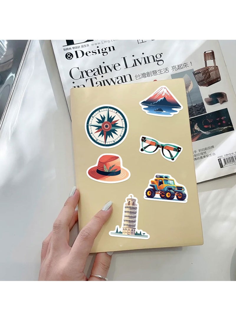 ORAINBOW World Travel City Stickers for Luggage 65Pcs Waterproof Vinyl Travel Stickers Pack for Water Bottle Laptop Bicycle Suitcase Scrapbook Journal Cars Famous City Scenery Decals - Image 5