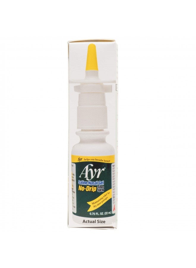 AYR Ayr Saline Nasal Gel No-Drip Sinus Spray With Soothing Aloe Vera, 0.75 Fl Oz Spray Bottle, (Pack Of 1) - Image 1