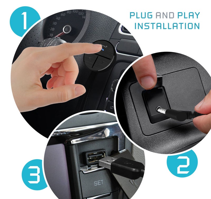Tantra Fluke Pro Bluetooth Receiver 5.0 Bluetooth Kit for Car (Black) - Image 3