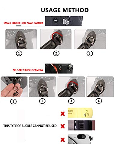 Eorefo Camera Strap Vintage 100cm Nylon Climbing Rope Camera Neck Shoulder Strap for Micro Single and DSLR Camera(Red) - Image 5