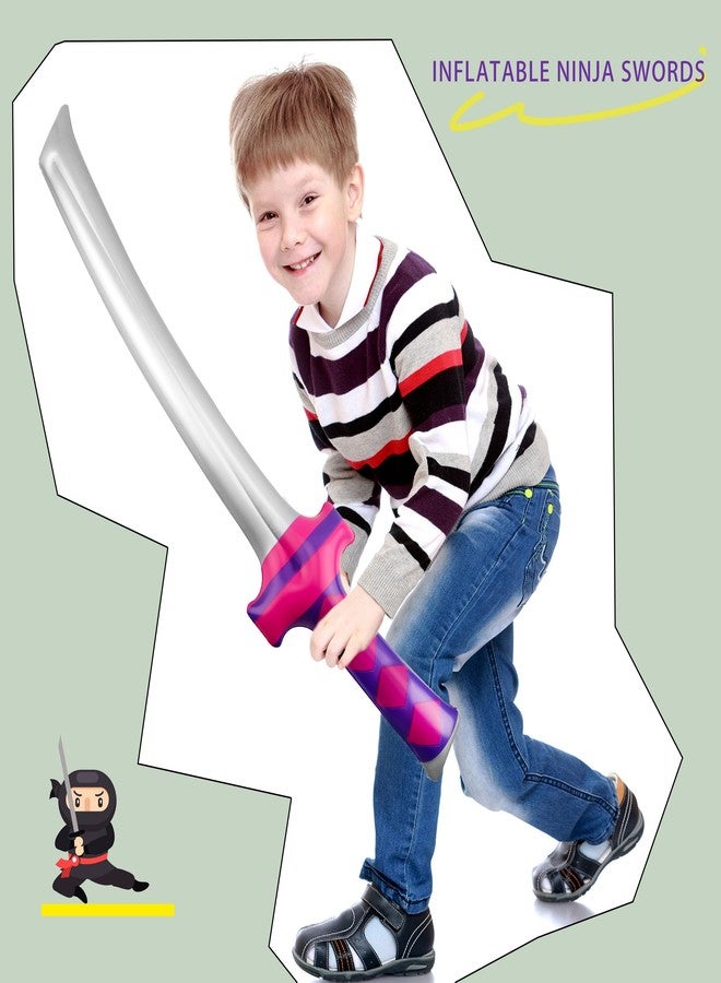Fahacop 30 Pack 30 Inch Inflatable Ninja Katana Blow up Samurai Sword Inflatable Weapons for Kids Halloween Pool Birthday Party Supplies - Image 5