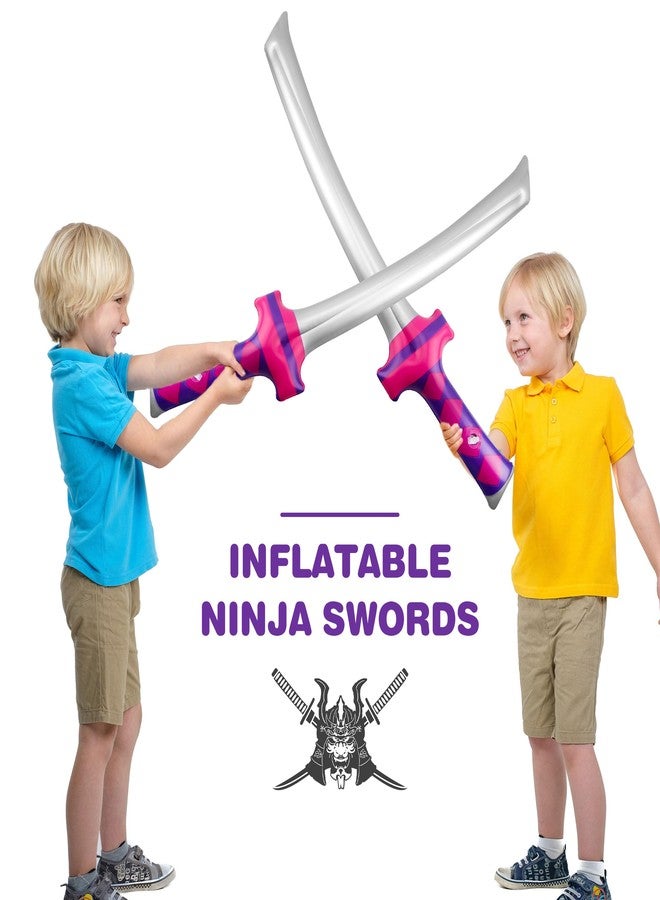 Fahacop 30 Pack 30 Inch Inflatable Ninja Katana Blow up Samurai Sword Inflatable Weapons for Kids Halloween Pool Birthday Party Supplies - Image 3
