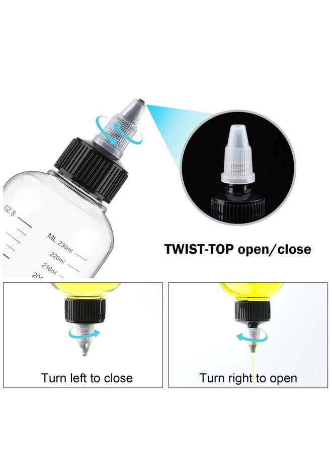 Cosywell Applicator Bottles for Hair 8.5oz Hair Squeeze Bottles with Graduated Scale Hair Dye Applicator Bottle Empty Plastic Hair Color Oil Bottle 2 Pack - Image 4