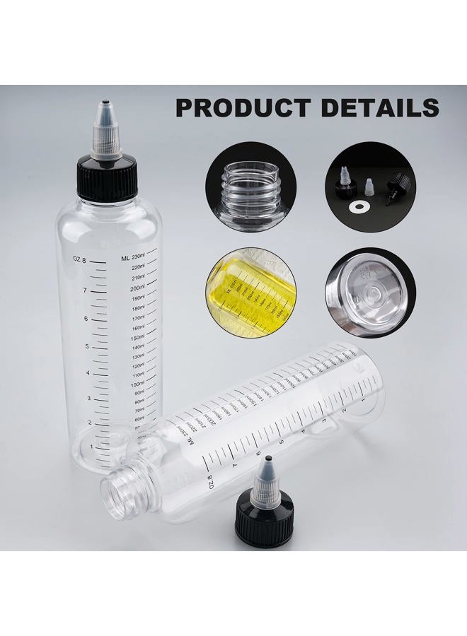 Cosywell Applicator Bottles for Hair 8.5oz Hair Squeeze Bottles with Graduated Scale Hair Dye Applicator Bottle Empty Plastic Hair Color Oil Bottle 2 Pack - Image 3