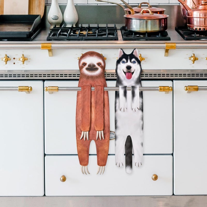 AGRIMONY Funny Sloth Hand Towels for Bathroom Kitchen - Sloth Gifts Cute Decorative Sloth Decor Hanging Face Towels Absorbent Soft- Mothers Valentines Day Housewarming Birthday Christmas Unique Gifts for Women  - Image 5