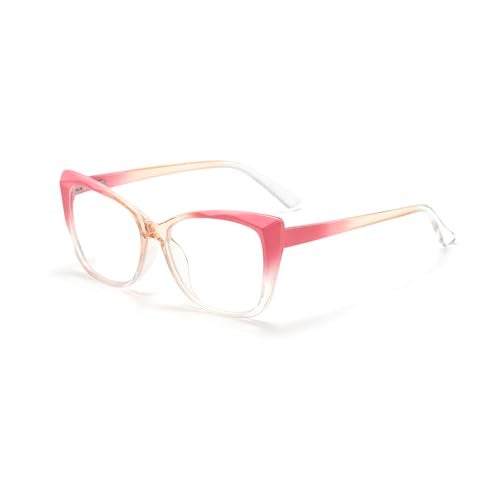 Autojouls 4-Pack Reading Glasses for Women，Oprah Style Frame Spring Hinge Clear Lens Readers Glasses, 4 Colors Mix Black Pink-Clear Blue-Clear Yellow-Clear 1.25 x - Image 5