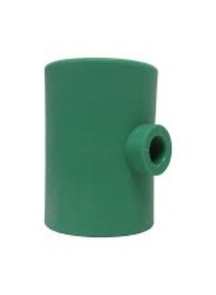 KNP Reducer Tee PPR Pipe Fitting (90MM X 50MM X 90MM) is designed to connect three PPR pipes of varying sizes. - Image 3