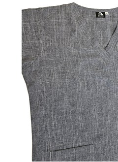 Rannah's Uniform Melange Scrub Suit Uniform Unisex Grey V-Neck Nurse Suit Set  - Image 3