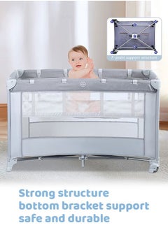 Multifunctional Portable Crib Foldable Double-Layer Mobile Children's Play Bed - pzsku/Z9C2D18CD5E1AEEEF6D5CZ/45/_/1711698567/35cae51c-65e1-4e78-9eac-a56f647fab4b