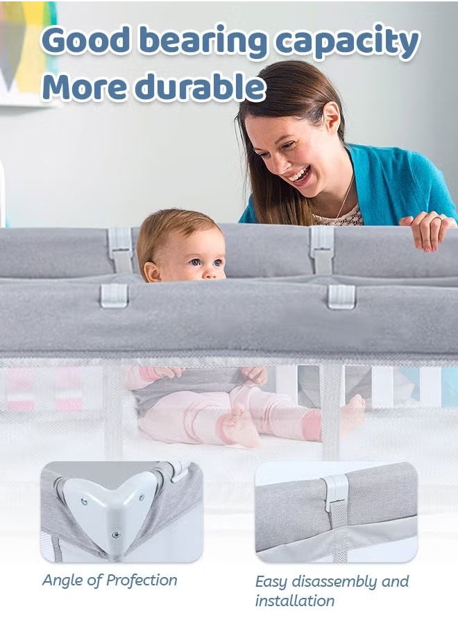 ULHYC - Multifunctional Portable Crib Foldable Double-Layer Mobile Children's Play Bed - Image 1
