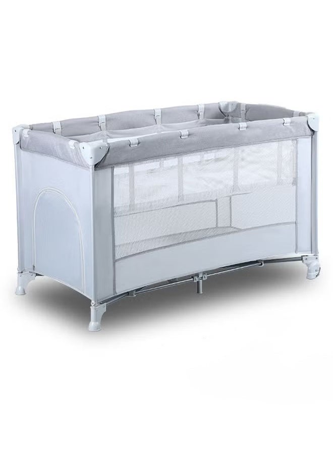 ULHYC Multifunctional Portable Crib Foldable Double-Layer Mobile Children's Play Bed  - Image 2