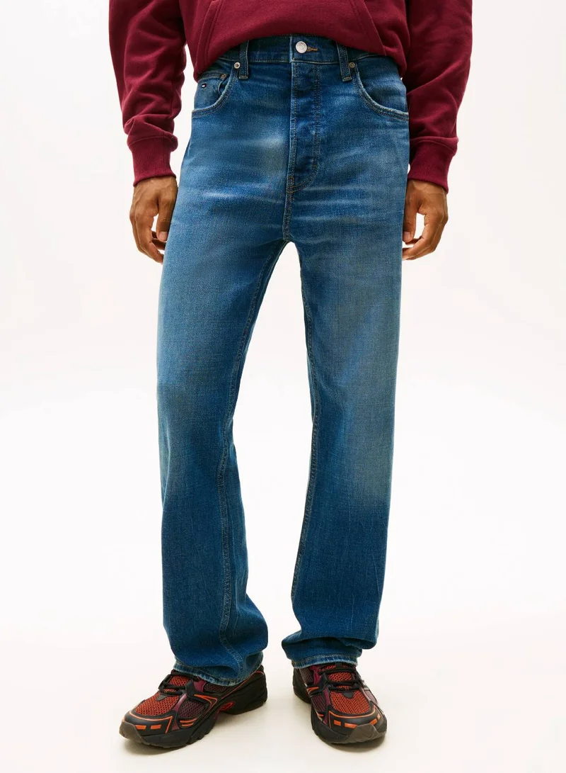 TOMMY JEANS Denim Dark Otis Overdyed Regular Straight Leg Jeans for Men | Best Price UAE