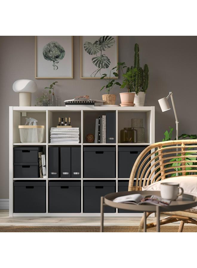 زبون صندوق تخزين مع غطاء، لون أنثراسيت، 32×35×31 سم - Image 4