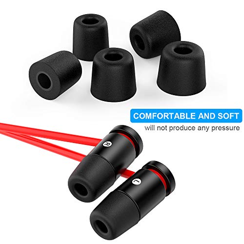 aceyoon [6 Pairs] Earphone Tips S M L for in Ear Headphones, 12pcs Anti-Slip Silicone Earbud and Memory Foam Ear Bud Tips, Noise Cancelling 5mm-7mm Earbud Tips - Image 4