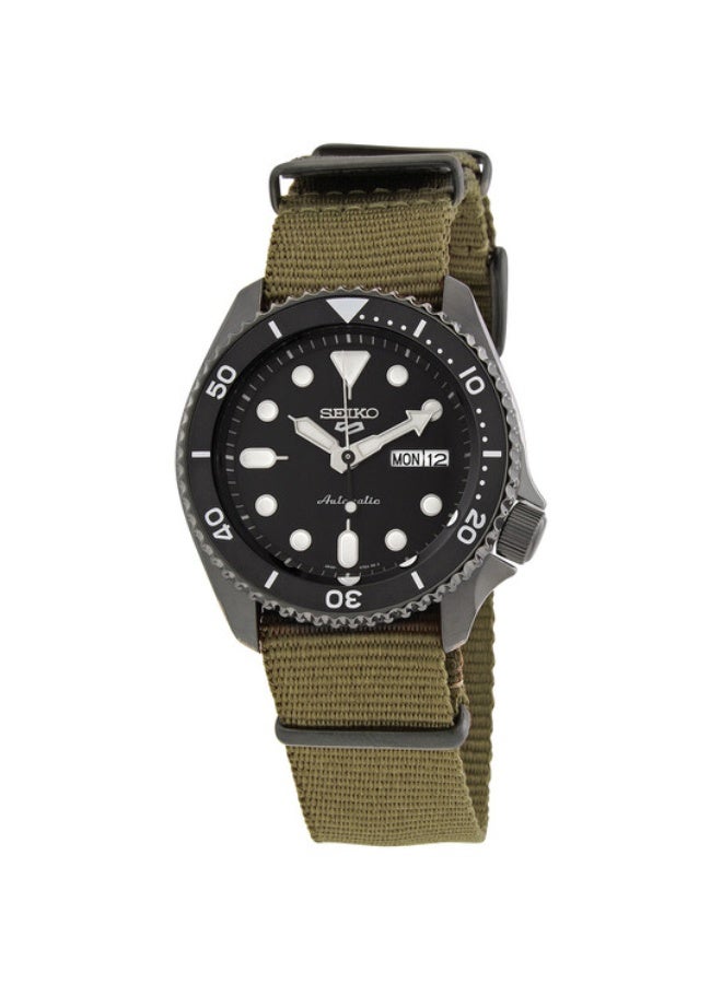 Seiko سايكو ساعة أوتوماتيكية تناظرية للرجال بحزام قماش SRPD65K4، أسود - Image 1