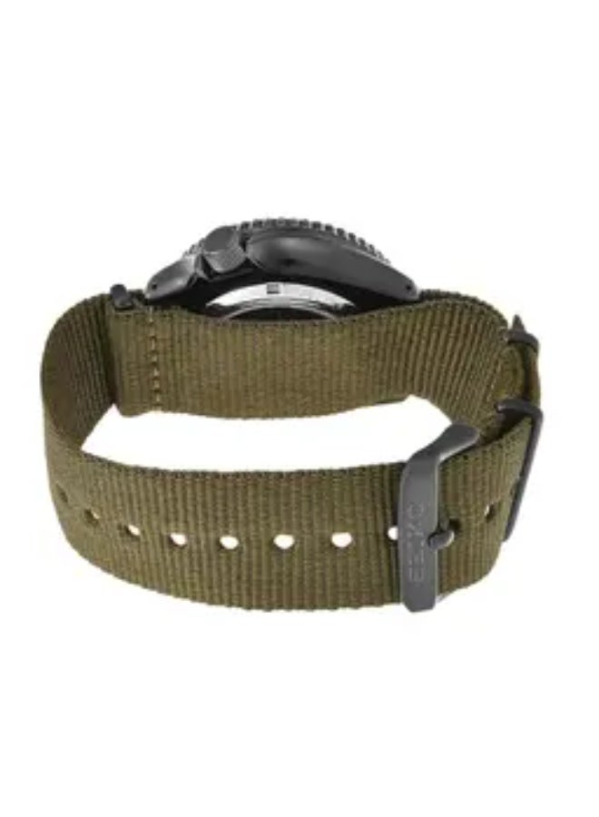 Seiko سايكو ساعة أوتوماتيكية تناظرية للرجال بحزام قماش SRPD65K4، أسود - Image 2