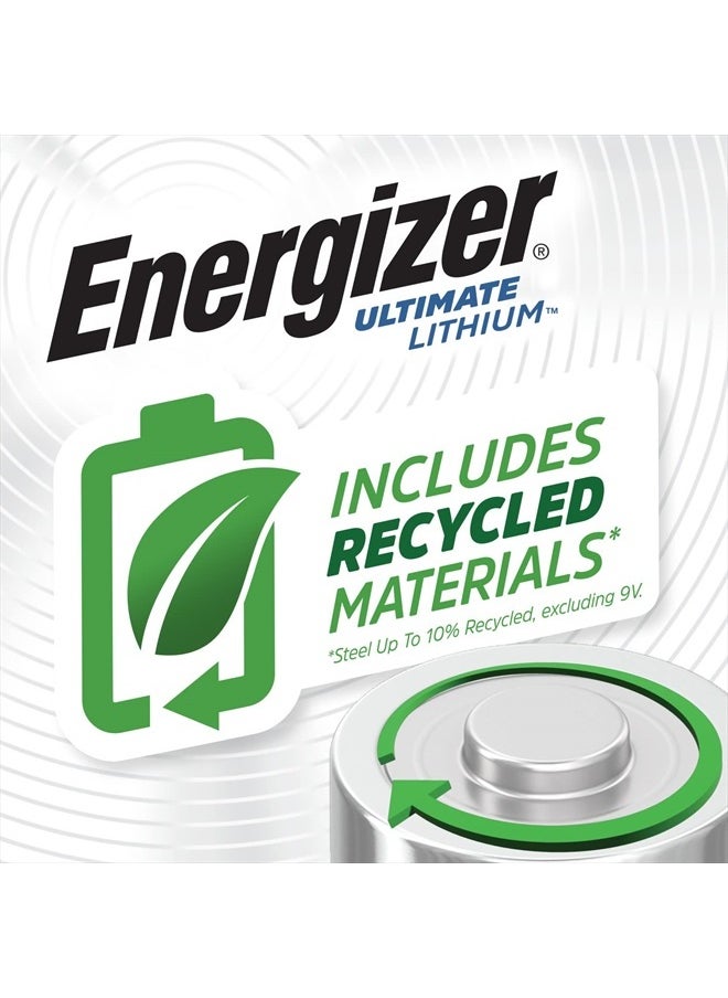 Energizer - AA Lithium Batteries, World's Longest Lasting Double A Battery, Ultimate Lithium (2 Battery Count) - Packaging May Vary - Image 1