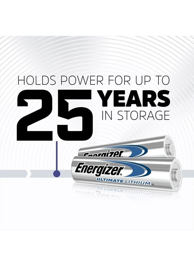 Energizer - AA Lithium Batteries, World's Longest Lasting Double A Battery, Ultimate Lithium (2 Battery Count) - Packaging May Vary - Image 1
