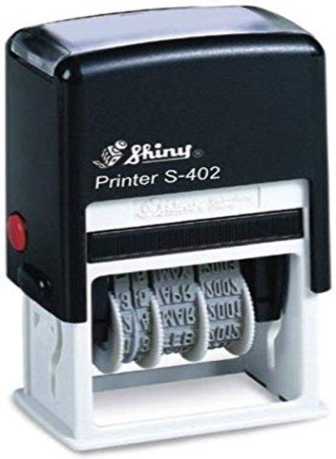 Shiny Self - Inking Date Stamp with Text Received S-402 Multicolour