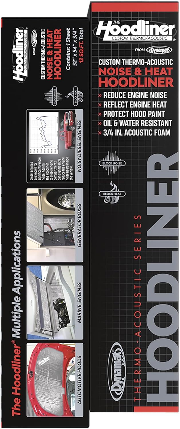 DYNAMAT 11905 Hoodliner 32 x 54 x 34 Thick SelfAdhesive Sound Deadener Made in USA