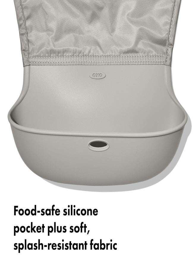 OXO Tot Roll-Up Bib - 2 Pack - Drizzle and Dusk - Image 2