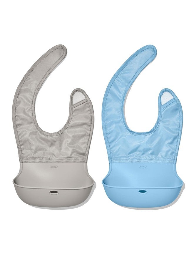 OXO Tot Roll-Up Bib - 2 Pack - Drizzle and Dusk - Image 1