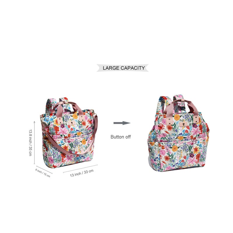 ESVAN Diaper Tote Bag Totepack Backpack Crossbody Bag 3 in 1 for Women Laptop Backpack Multifunctional with Insulated Pockets - Image 2