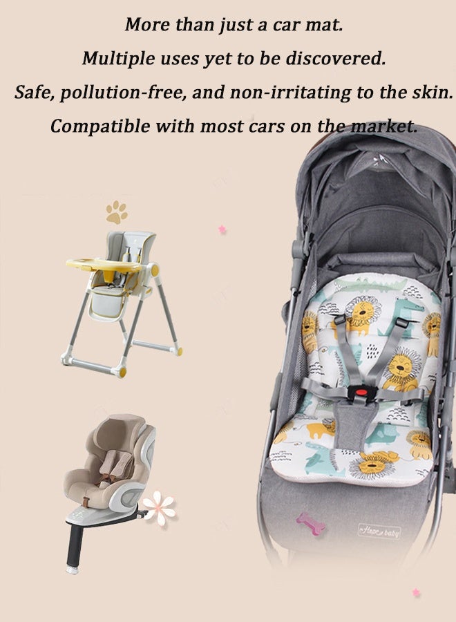 Vinnatsu Baby High Chair Cushion, Soft And Comfortable Cotton Baby Dining Chair Cushion, Cotton Baby Stroller Cushion Pad, Colored Pattern Design Baby Carriage Non Slip Cushion, Car Seat Pad, Happy Planet - Image 5