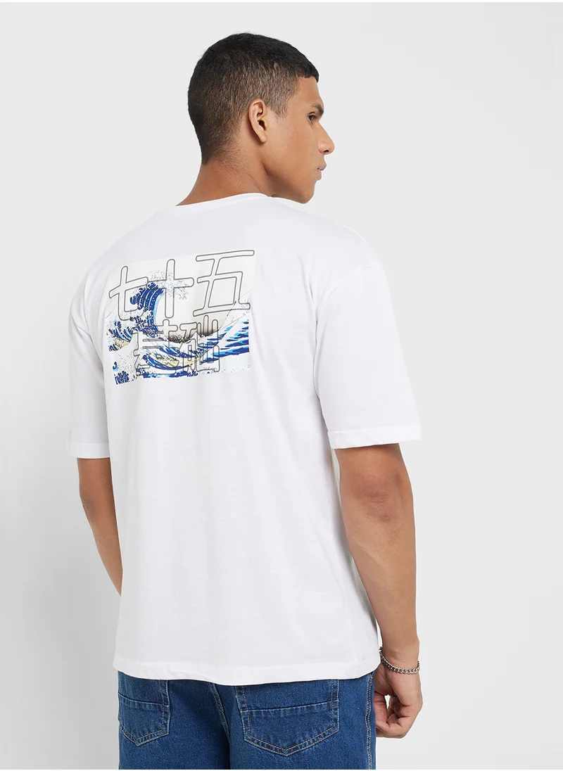 سفنتي فايف Oversized Graphic T-Shirt