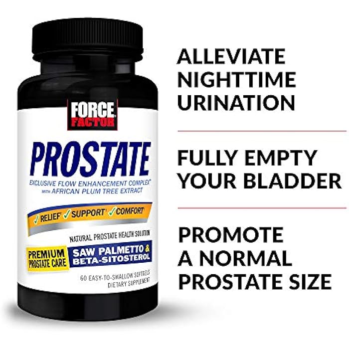 Force Factor Prostate, Saw Palmetto and Beta Sitosterol Supplement for Men, Prostate Health Support, Size Support, Urinary Relief, Bladder Control, Reduce Nighttime Urination, 60 Count (Pack of 2) - Image 2