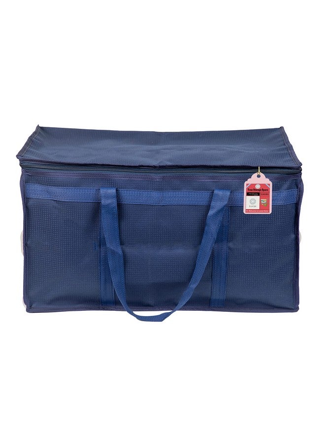 Luces Nylon Blue Pack of 1 Travelling Bag Duffle Bags Wardrobe Luggage Organizer Under Bed Storage Bag Large - Image 1