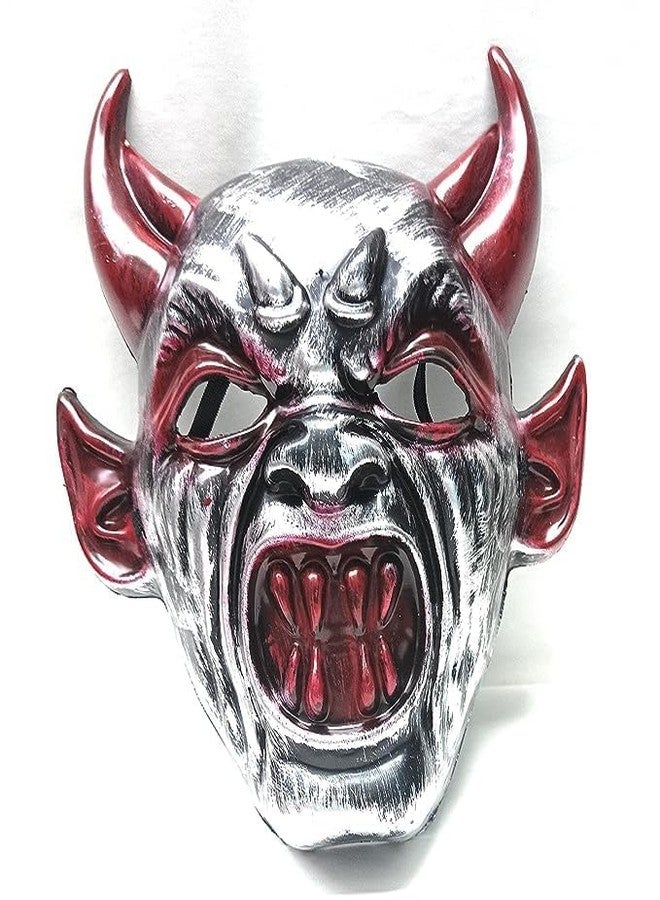 ARYANSH SHOPPE Costume Devil Plastic Mask Kids & Adults Halloween Fancy Dress Costume Accessories (PACK OF 1) - Image 1