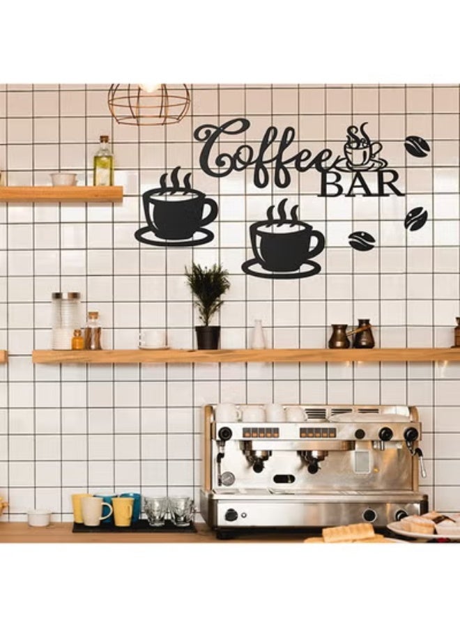 fantasize Coffee Bar Decor Coffee Signs for  Metal Rustic Sign Hanging Wall Decor Metal Wall Art for Home Office Kitchen(Coffee Bar, Bean and Cup Style) - Image 5